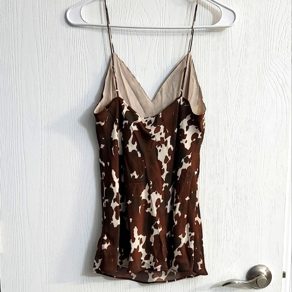 New!CAMI NYC Raine Georgette Cami Western Cow Print - Picture 5 of 10